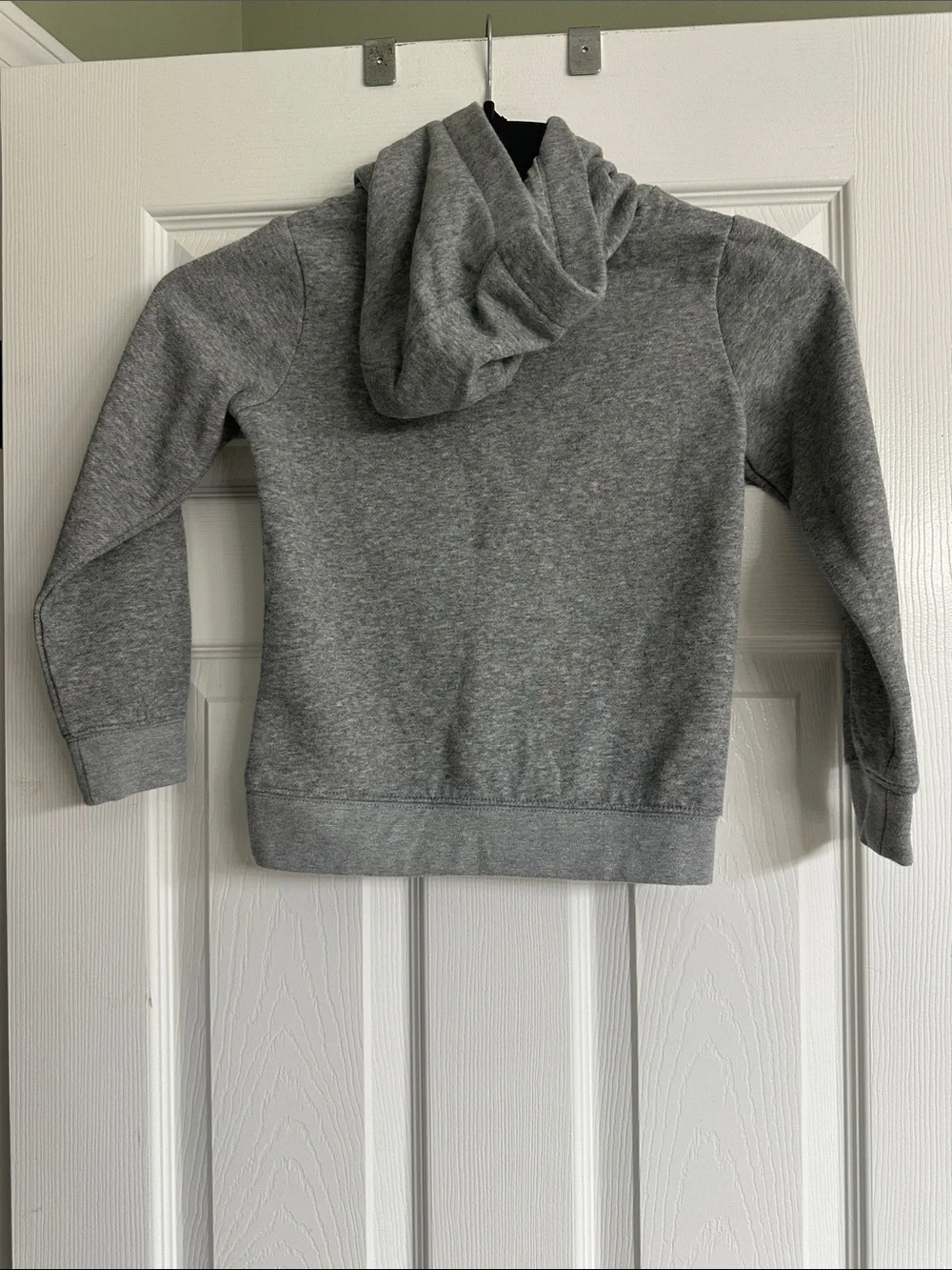 Nike Girls' Gray Hoodie with Iridescent Heart Swoosh